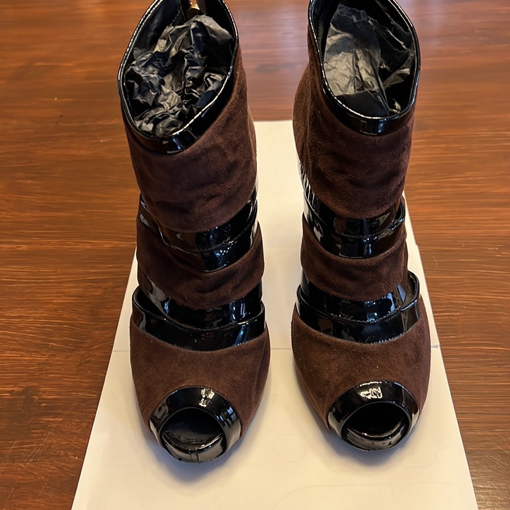 Tory Burch leather and suede booties